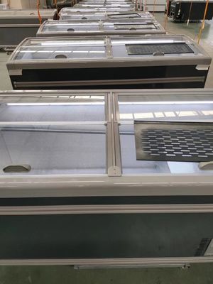 Seafood Fish Glass Door Display Freezer Commercial Sliding Glass Door Chest Freezer