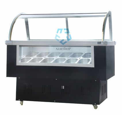 Counter 10 Pans Commercial Ice Freezers R134A Static Cooling