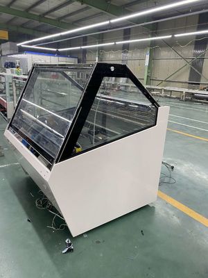 CE Stainless Steel Ice Cream Showcase Freezer Air Cooling