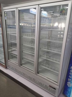 Restaurant Bar Beverage Upright Glass Door Freezer Three Door