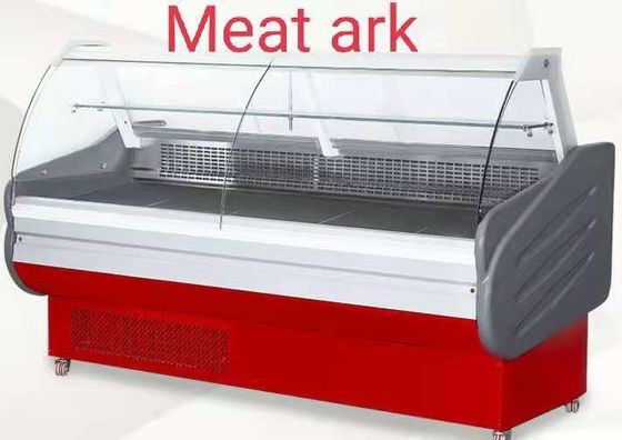 Air Cooling Sliding Butcher Meat Freezer 2 Doors
