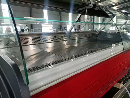 Air Cooling Sliding Butcher Meat Freezer 2 Doors