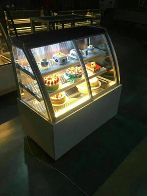 Supermarket Acrylic Cake Display Cabinet Commercial Stainless Steel