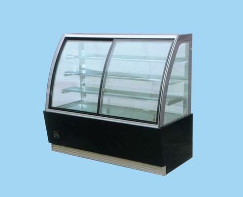 Supermarket Acrylic Cake Display Cabinet Commercial Stainless Steel