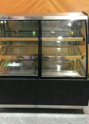 Supermarket Acrylic Cake Display Cabinet Commercial Stainless Steel