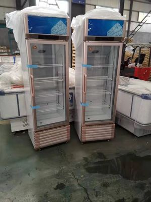 Single Door Glass Door Refrigerated Beverage Display Commercial Cabinet