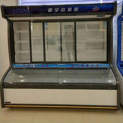 Food and beverage order counter Dishes restaurant barbecue refrigerator crisper refrigerated frozen vegetables