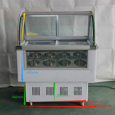 Ice Cream Refrigerated Display Cabinet Commercial Direct Cooling