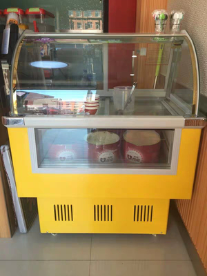 Ice Cream Refrigerated Display Cabinet Commercial Direct Cooling