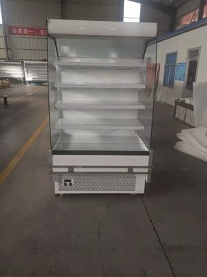 Fruit Vegetable Shop Preservation Display Cabinet Commercial With Door Curtain