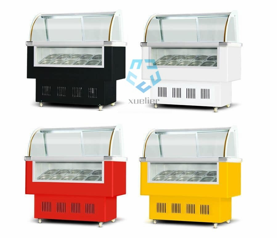 Counter 10 Pans Commercial Ice Freezers R134A Static Cooling